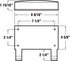 V25913 by PETERSON LIGHTING - 25913/25914 RV Stop, Turn, and Tail and License Light with Reflex - Red with License Light & Bracket