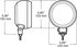 M907-MV by PETERSON LIGHTING - 907/908 LumenX® 4" Round LED Rubber Housing Work Light - LED worklight in flexible rubber housing