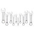 Platinum 99525 10 Pc. Metric Stubby Full Polished Combination Wrench Set