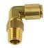 WA01-5816 by WORLD AMERICAN - Air Brake Air Line Elbow - Brass, 1/4" Tube Dia.-1/4" Pipe Thread, Male, Push-In