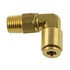 WA01-5816 by WORLD AMERICAN - Air Brake Air Line Elbow - Brass, 1/4" Tube Dia.-1/4" Pipe Thread, Male, Push-In