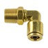 WA01-5820 by WORLD AMERICAN - Air Brake Air Line Elbow - Brass, 3/8" Tube Dia.-3/8" Pipe Thread, Male, Push-In