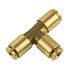 WA01-5833 by WORLD AMERICAN - Air Brake Air Line Tee - Brass, 1/4 in. Tube Diameter, Push-In