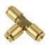 WA01-5833 by WORLD AMERICAN - Air Brake Air Line Tee - Brass, 1/4 in. Tube Diameter, Push-In