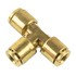 WA01-5834 by WORLD AMERICAN - Air Brake Air Line Tee - Brass, 3/8 in. Tube Diameter, Push-In