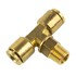 WA01-5863 by WORLD AMERICAN - Air Brake Air Line Thread Branch Tee - Brass, 3/8" Tube Dia.-1/4" Pipe Thread, Male