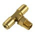 WA01-5862 by WORLD AMERICAN - Air Brake Air Line Thread Branch Tee - Brass, 1/4" Tube Dia.-1/4" Pipe Thread, Male