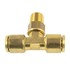 WA01-5863 by WORLD AMERICAN - Air Brake Air Line Thread Branch Tee - Brass, 3/8" Tube Dia.-1/4" Pipe Thread, Male