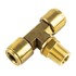 WA01-5865 by WORLD AMERICAN - Air Brake Air Line Thread Branch Tee - Brass, 1/2" Tube Dia.-3/8" Pipe Thread, Male