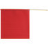 49893-10 by ANCRA - Safety Flag - 18 in. x 18 in., Fluorescent Red Mesh, with Wooden Dowel Rod