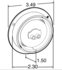 TL30279Y by TRUCK-LITE - 30 SERIES, HIGH PROFILE, LED, YELLOW ROUND, 8 DIODE, MARKER CLEARANCE LIGHT, PC, GRAY POLYCARBONATE FLANGE MOUNT, PL-10, 12V