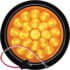 SLL43AKB1 by OPTRONICS - Yellow 4" round warning lamp kit with A45GB grommet and A45PB pigtail