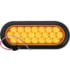SLL72AKB1 by OPTRONICS - Yellow 6" oval warning lamp kit with A70GB grommet and A45PB pigtail