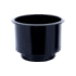 3202B by OPTRONICS - Drop-In Cup Holder - Two-Tier, 3 in. Deep, Round Black Plastic, 4.160 x 3.100 x 4.160 in