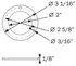 A3TRSSB by OPTRONICS - Stainless steel trim ring for 2" lights