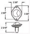 LP71CB by OPTRONICS - Chrome flush mount license light