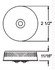 MC57AB by OPTRONICS - 2.5" yellow recess mount marker/clearance light with built-in reflex