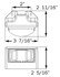 LP25SGGB by OPTRONICS - Gray vertical surface mount bracket and foam mounting gasket