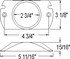 BK57BB by OPTRONICS - Surface mount branch deflector bracket for 2.5" lights