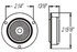 MC52RB by OPTRONICS - 2” red recess flange mount marker/clearance light