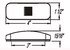 MCL44AB by OPTRONICS - 6-LED yellow marker/clearance light with reflex