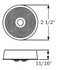 MC55RB by OPTRONICS - 2.5" red recess mount marker/clearance light