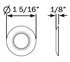 A11SSB by OPTRONICS - Stainless steel trim ring for 3/4" lights