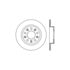 Centric 127.63077L Disc Brake Rotor Slotted Drilled Rotor
