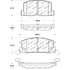 Centric 308.03090 Disc Brake Pad Set Street Brake Pads Rear with Shims