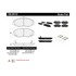 Centric 106.09142 Disc Brake Pad Set Posi Quiet Extended Wear Brake Pads with Shims and Hardware