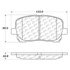 106.09230 by CENTRIC - Posi Quiet Extended Wear Brake Pads with Shims and Hardware