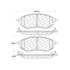 106.10780 by CENTRIC - Posi Quiet Extended Wear Brake Pads with Shims and Hardware