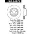 Centric 120.34079 Disc Brake Rotor Premium Brake Rotor