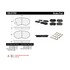 106.07350 by CENTRIC - Posi Quiet Extended Wear Brake Pads with Shims and Hardware