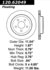 Centric 120.62049 Disc Brake Rotor Centric Premium Brake Rotor