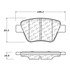 106.14560 by CENTRIC - Posi Quiet Extended Wear Brake Pads with Shims and Hardware