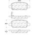 308.09051 by CENTRIC - Street Brake Pads with Shims and Hardware