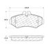 106.09280 by CENTRIC - Posi Quiet Extended Wear Brake Pads with Shims and Hardware