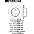 Centric 120.34097 Disc Brake Rotor Premium Brake Rotor