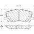 106.10050 by CENTRIC - Posi Quiet Extended Wear Brake Pads with Shims and Hardware