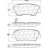 Centric 305.12842 Disc Brake Pad Set Street Select Brake Pads with Hardware