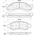 Centric 305.03750 Disc Brake Pad Set Street Slect Brake Pads with Hardware