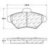 Centric 305.06000 Disc Brake Pad Set Street Slect Brake Pads with Hardware