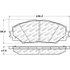 Centric 305.12100 Disc Brake Pad Set Street Slect Brake Pads with Hardware