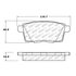 Centric 305.12590 Disc Brake Pad Set Street Slect Brake Pads with Hardware