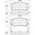 Centric 305.05400 Disc Brake Pad Set Street Slect Brake Pads with Hardware