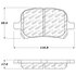 Centric 305.07070 Disc Brake Pad Set Street Slect Brake Pads with Hardware
