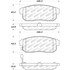 Centric 305.09000 Disc Brake Pad Set Street Slect Brake Pads with Hardware