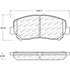 305.16400 by CENTRIC - Street Slect Brake Pads with Hardware