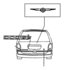 HS30SPP by CHRYSLER - Liftgate Decal - "Dodge", Turqoise, fits 1996-1998 Dodge Caravan and Grand Caravan